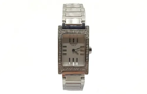 HERMES TANK DE Wrist Watches Quartz Movement Alloy Strap 19mm Silver Dial Unisex