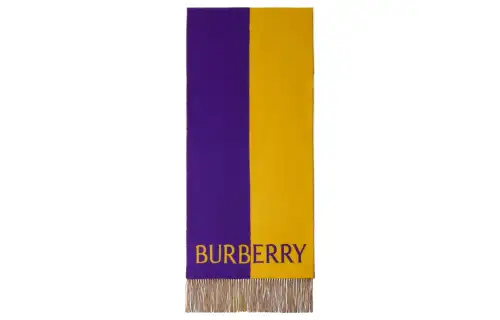 Burberry Equestrian Knight Wool-cashmere Scarf