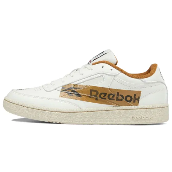 Reebok Club C Skateboarding Shoes Unisex Low-top White/Brown