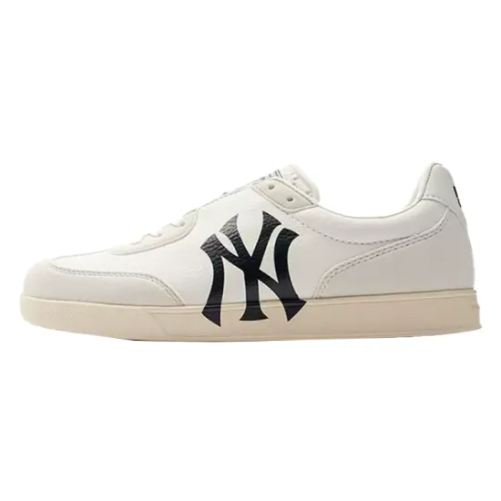 MLB Squeeze German Army Trainers Slip-Resistant Cushioning Wear-Resistant Low-Top Skateboard Shoes Unisex Ivory White