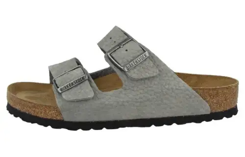 Birkenstock Suede Slide Slippers Women's Gray