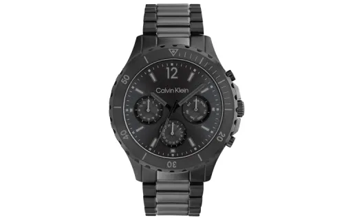 CK/Calvin Klein Wrist Watches Quartz Movement Stainless Steel Strap 44mm Black Dial Men's Watches 30m Waterproof