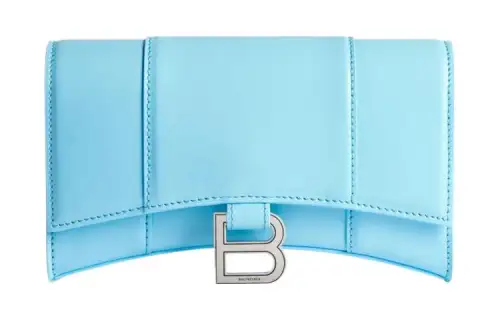 Balenciaga Domesticated Calfskin Wallet Women's Sea Blue