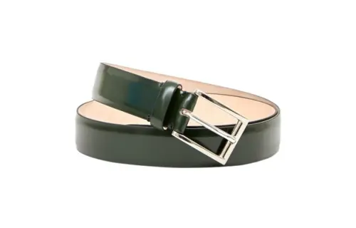 Maison Margiela Solid Color Design Women's Green Width 3CM