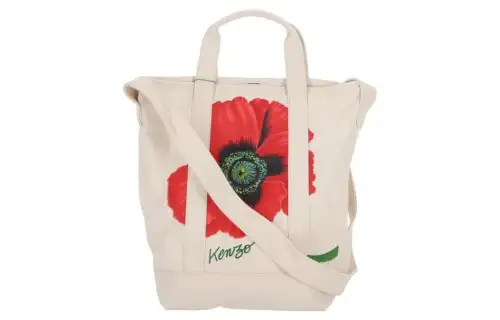 KENZO Cotton Tote Bag, Shopping Bag, Handbag Men's Light Umber