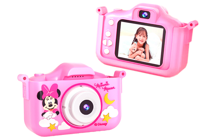 Disney Disney, fuchsia camera, blue toy