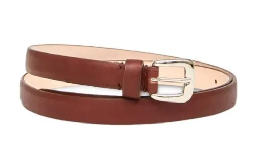 Maison Margiela Solid Color Decoration, Pin Buckle Leather Belts Women's Red