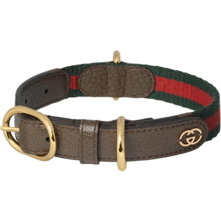 GUCCI /Gucci Dog Collar/Cat Collar Pet Collar Mini Interlocking Double G Leash Buckle Details Small Size 692943 UTVAG 8742