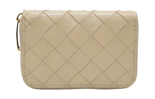 Bottega Veneta Lambskin Wallet Women's Beige