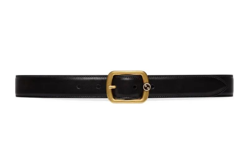GUCCI Interlocking G-buckle Leather Belt