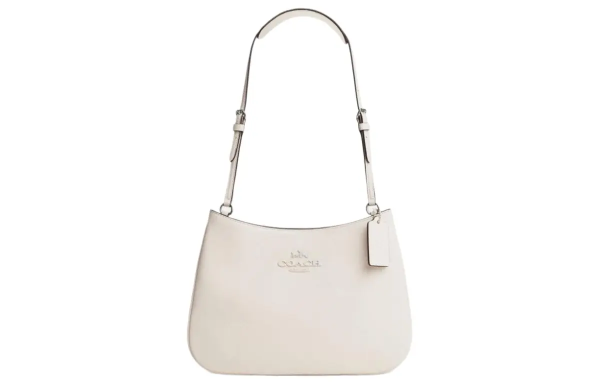 COACH Penelope Cow Leather One Shoulder Handbag Large Women's White