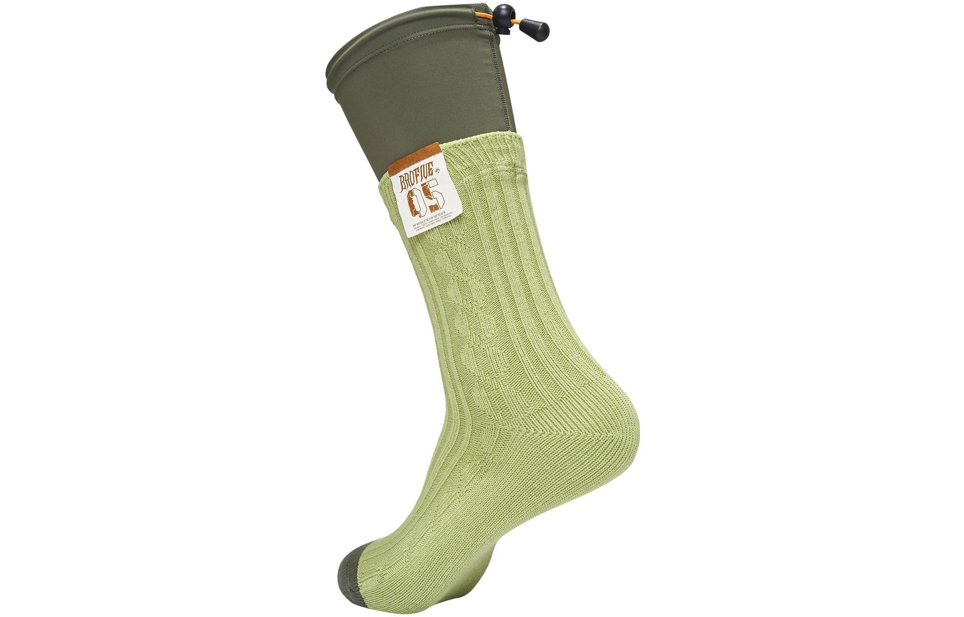 Li Ning Badfive Crew Socks Unisex 1 Pack Moss Green