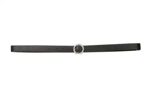 Maison Margiela Logo Design Leather Belts Men's Black