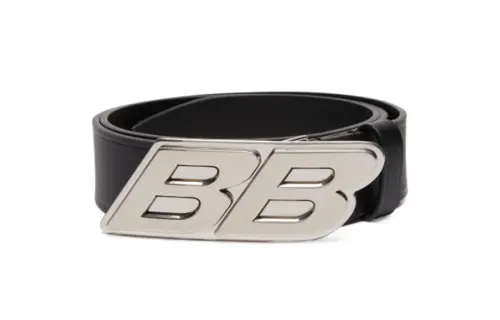 Balenciaga 3D Effect Logo Men's Black Width 3.5CM