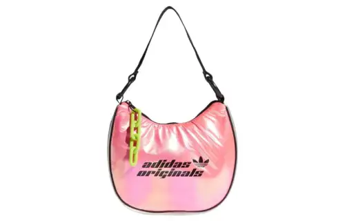 Adidas Originals Trefoil Recycled Polyester Plain Weave Fabric Handbag, Shoulder Bag Mini Women's Transparent Pink