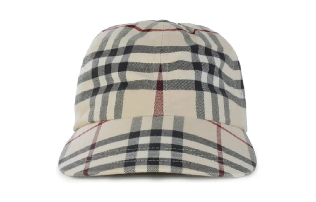 Burberry Checked Curved Peak Baseball Cap