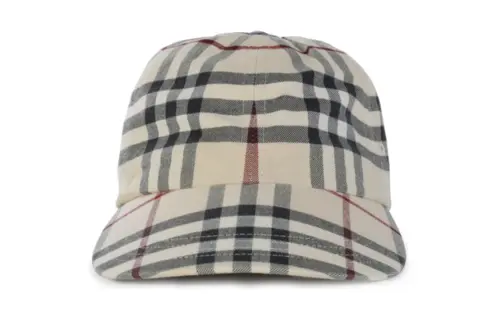 Burberry Checked Curved Peak Baseball Cap