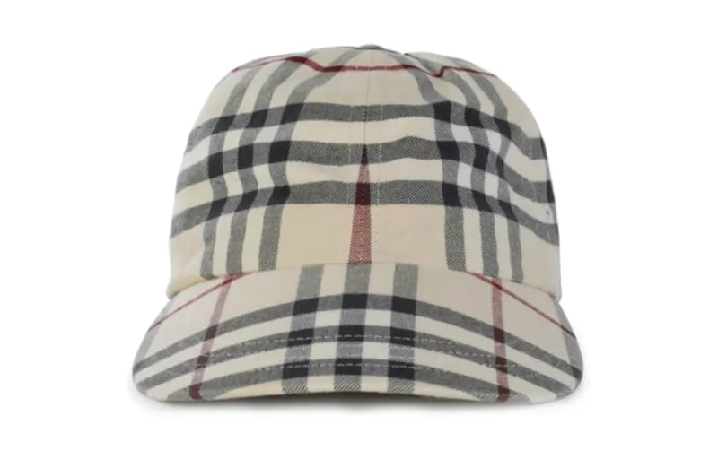 Burberry Checked Curved Peak Baseball Cap