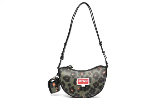 KENZO Leather With Polyurethane Crossbody Bag, Shoulder Bag Women's Green