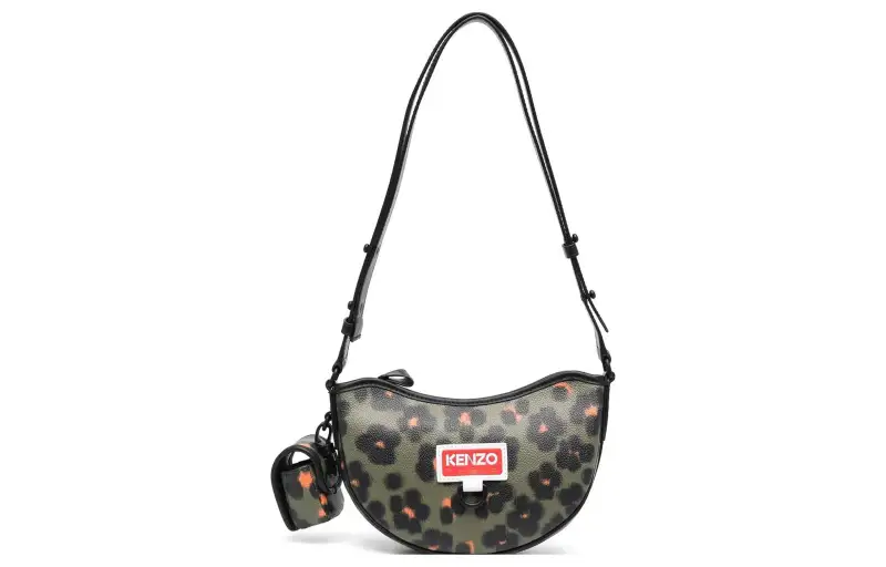KENZO Leather With Polyurethane Crossbody Bag, Shoulder Bag Women's Green