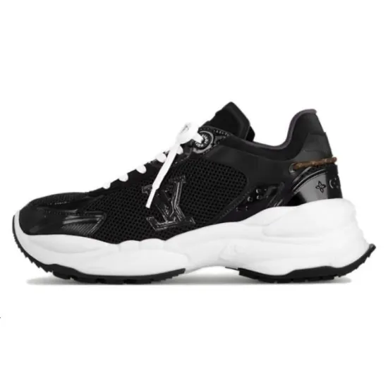 LOUIS VUITTON Run 55 Casual Shoes Women's Low-Top Black