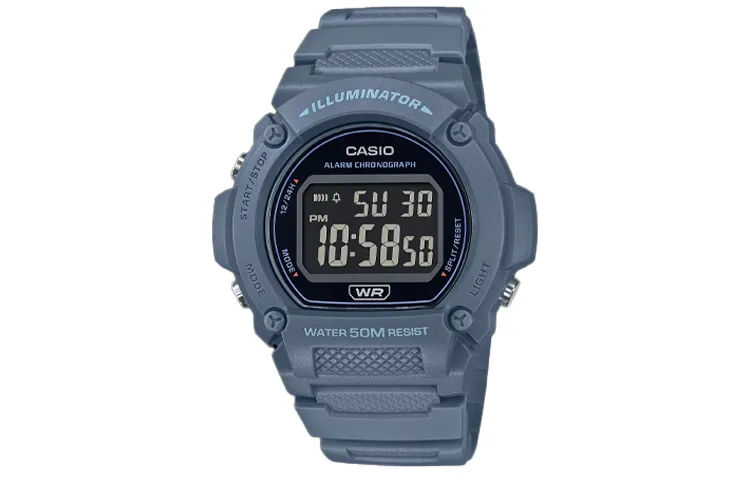 CASIO Unisex Standard Series Black Watch W219HC-2BV