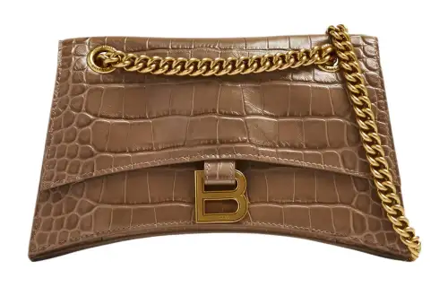 Balenciaga Leather Crossbody Bag, Shoulder Bag Women's Brown