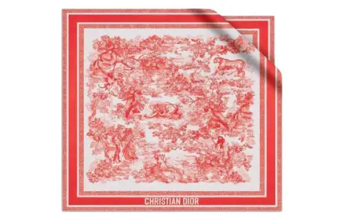 DIOR Patterned Print Scarves Unisex Orange