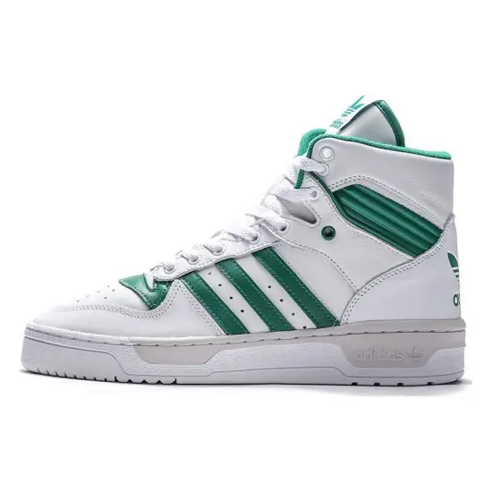Adidas Originals Rivalry Skateboarding Shoes Men High-top White/green