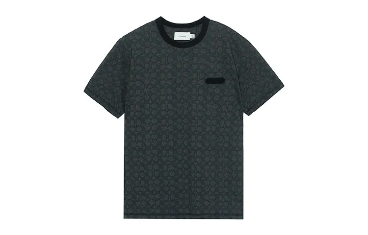 COACH T-Shirts Men's Gray Crew Neck Moderate