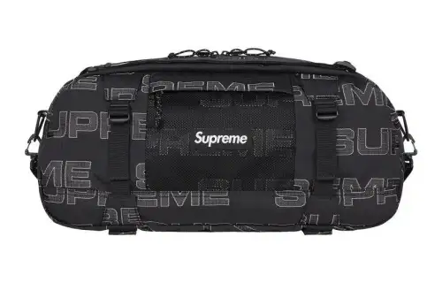 Supreme Acrylic Fiber Handbag Travel Bag Unisex Black