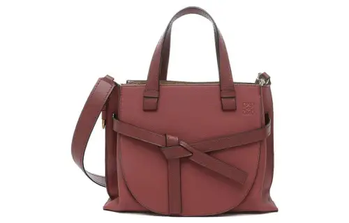 LOEWE Detachable Strap Leather Shoulder Bag, Crossbody Bag, Handbag Women's Granite