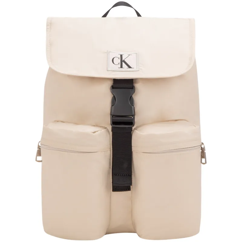 CALVIN KLEIN Fabric Backpack Men's Ivory White