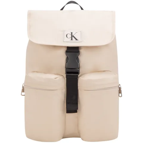 CALVIN KLEIN Fabric Backpack Men's Ivory White