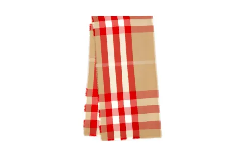 Burberry Cashmere Knit Scarves Women's Khaki
