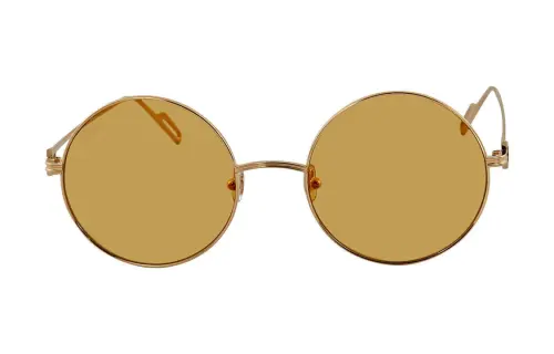 CARTIER Metal Round Sunglasses Women's Gold