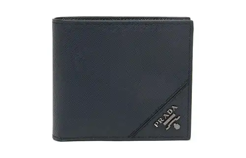PRADA Saffiano Leather Wallet Men's Marine Blue