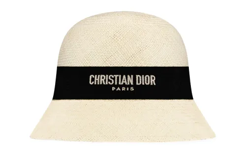 DIOR Straw, Straw Hats & Caps Women's Khaki
