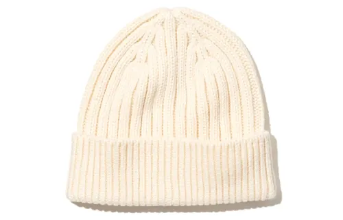 UNIQLO Acrylic, Polyamide, Sheep Wool, Elastane Beanies Unisex Beige