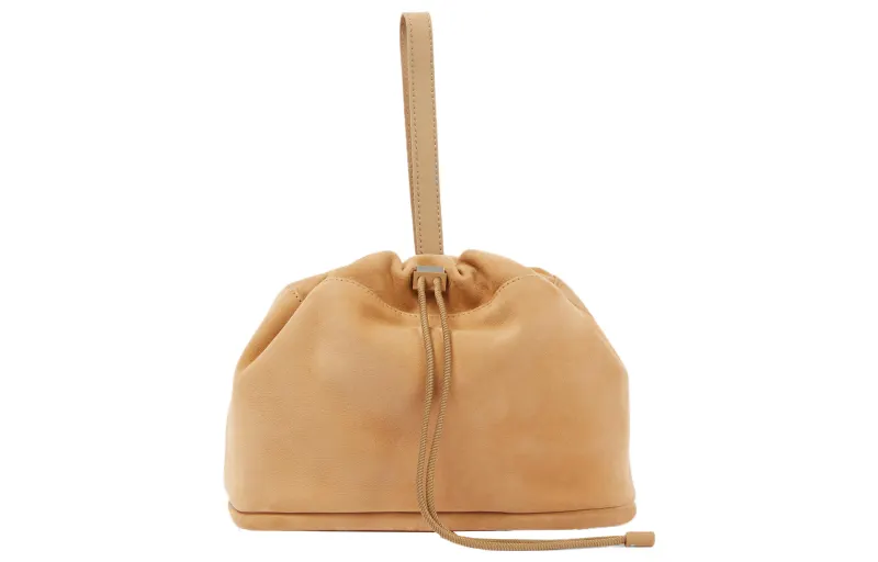 Loro Piana Suede Clutch Small Women's Caramel Toffee & Olibanum