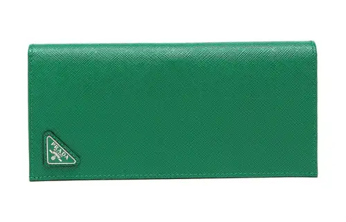 PRADA Saffiano Leather Wallet Men's Green