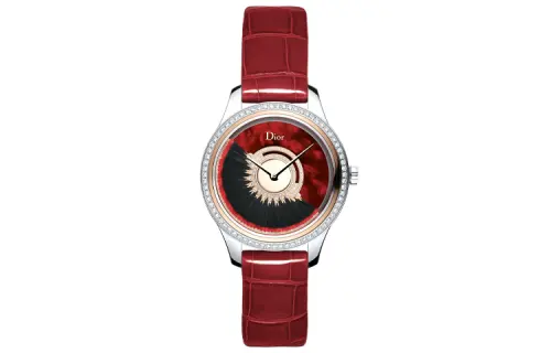 DIOR Wrist Watches Automatic Mechanical Movement Crocodile Leather Strap Mother of Pearl Color Watch Dial Women's Watch