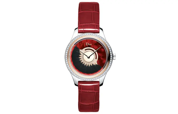 DIOR Wrist Watches Automatic Mechanical Movement Crocodile Leather Strap Mother of Pearl Color Watch Dial Women's Watch