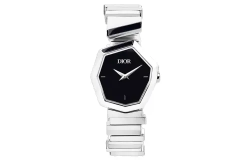 DIOR Wrist Watches Quartz Movement Stainless Steel Strap Black Dial Men's Watches 30m Water Resistant
