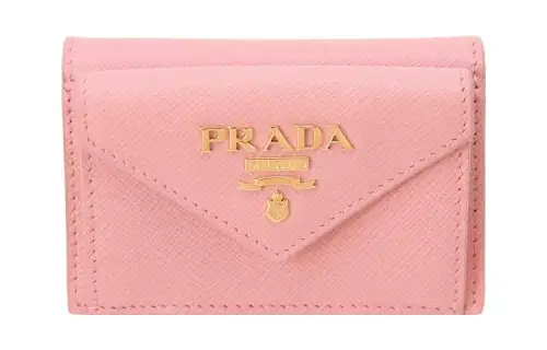 PRADA Saffiano Leather Wallet Small Women's Pink