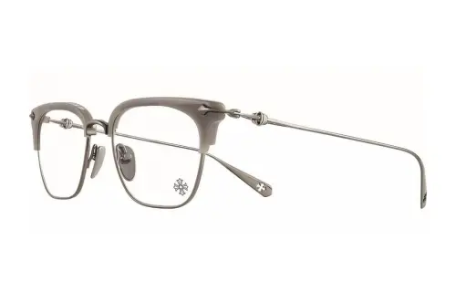 Chrome Hearts Titanium Alloy Irregular Shape Eyeglass Frames Unisex Gray