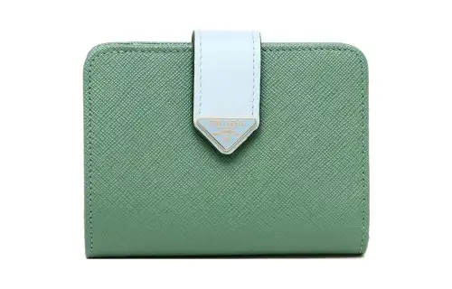PRADA Leather Wallet Women's Green