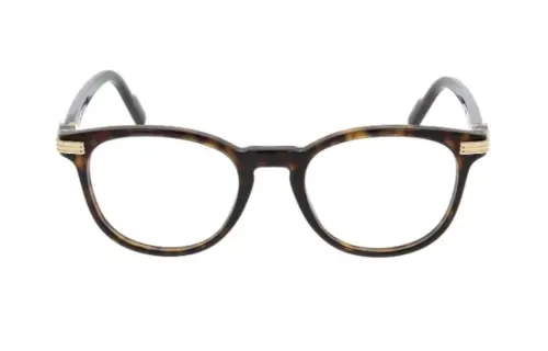 CARTIER Acetate Irregular Shape Eyeglass Frames Women's Tortoiseshell
