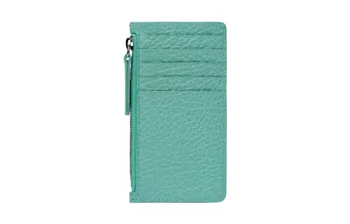 Maison Margiela Grain Cow Leather Wallet Women's Aqua Green