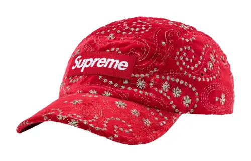 Supreme Velvet Paisley Camp Cap